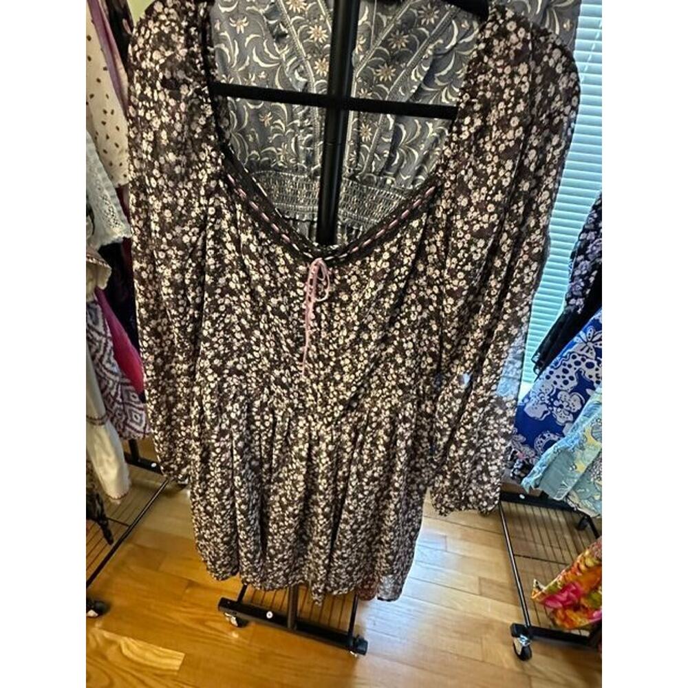 Lush Ditsy Floral Babydoll Dress EUC Size XL Cottagecore Boho